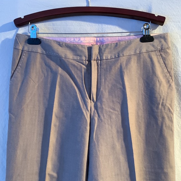 Mexx Two fine herringbone pants. Grey with pink lining. Size 10 - Picture 3 of 10